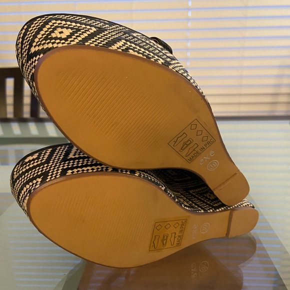 Braided Black Wedge Sandal - Picture 5 of 5